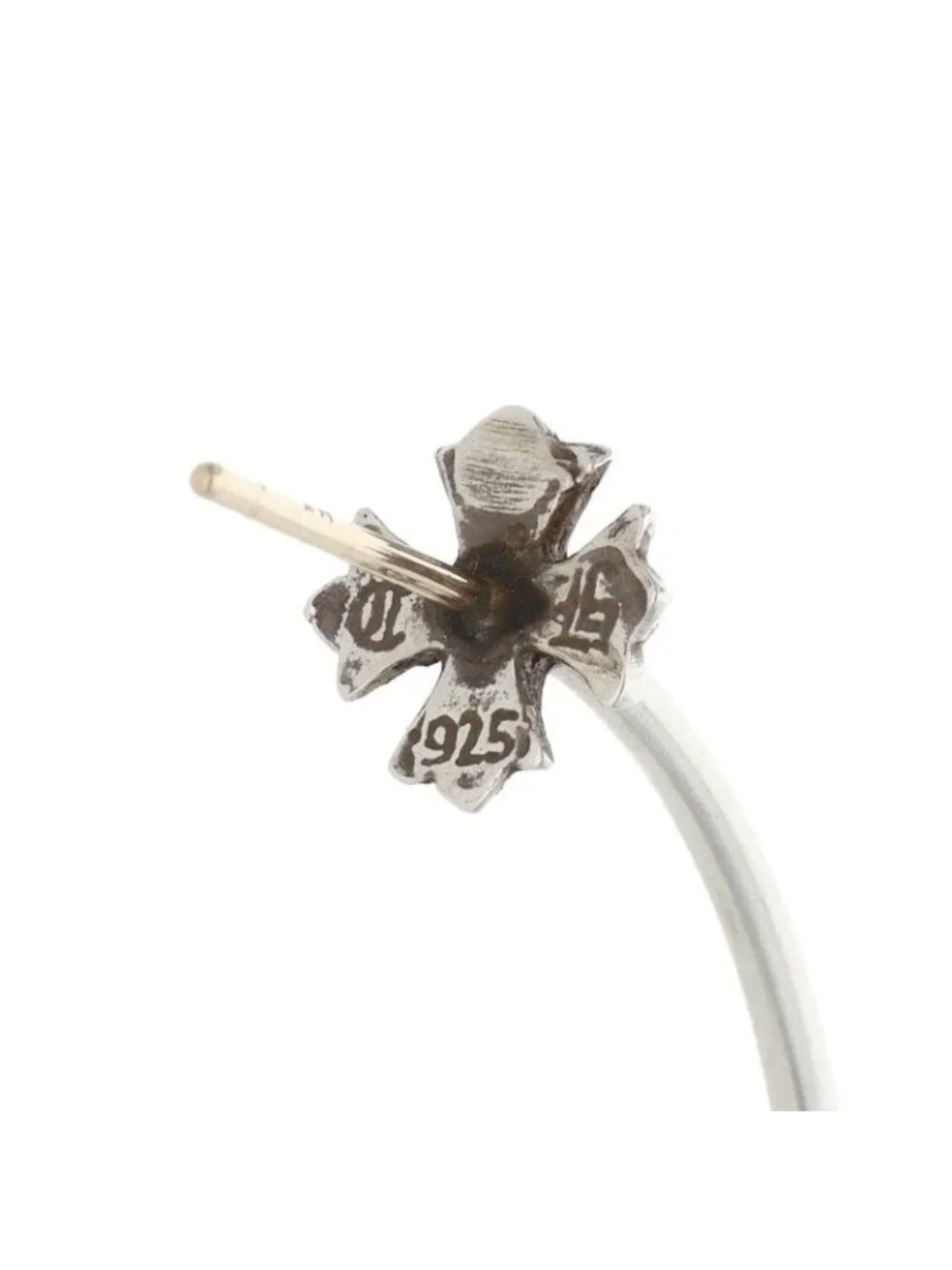 Chrome Hearts Hoop CH Pls CH Plus Silver Earrings